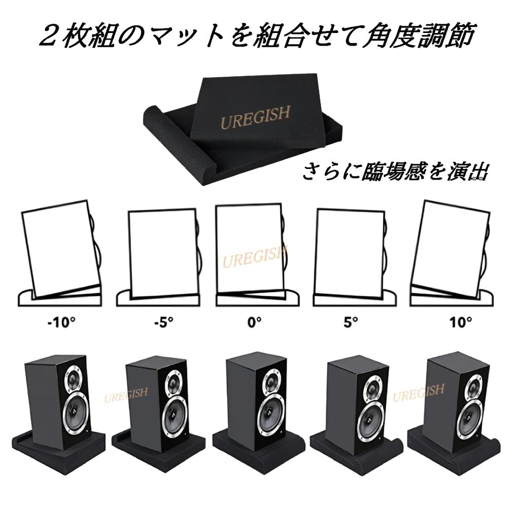 Audio Speaker Urethane Mats pieces x 2 Vibration Resonance Sound Absorbing Material for Speaker Stands (2 sets) - Damping, Soundproofing, Reduction,