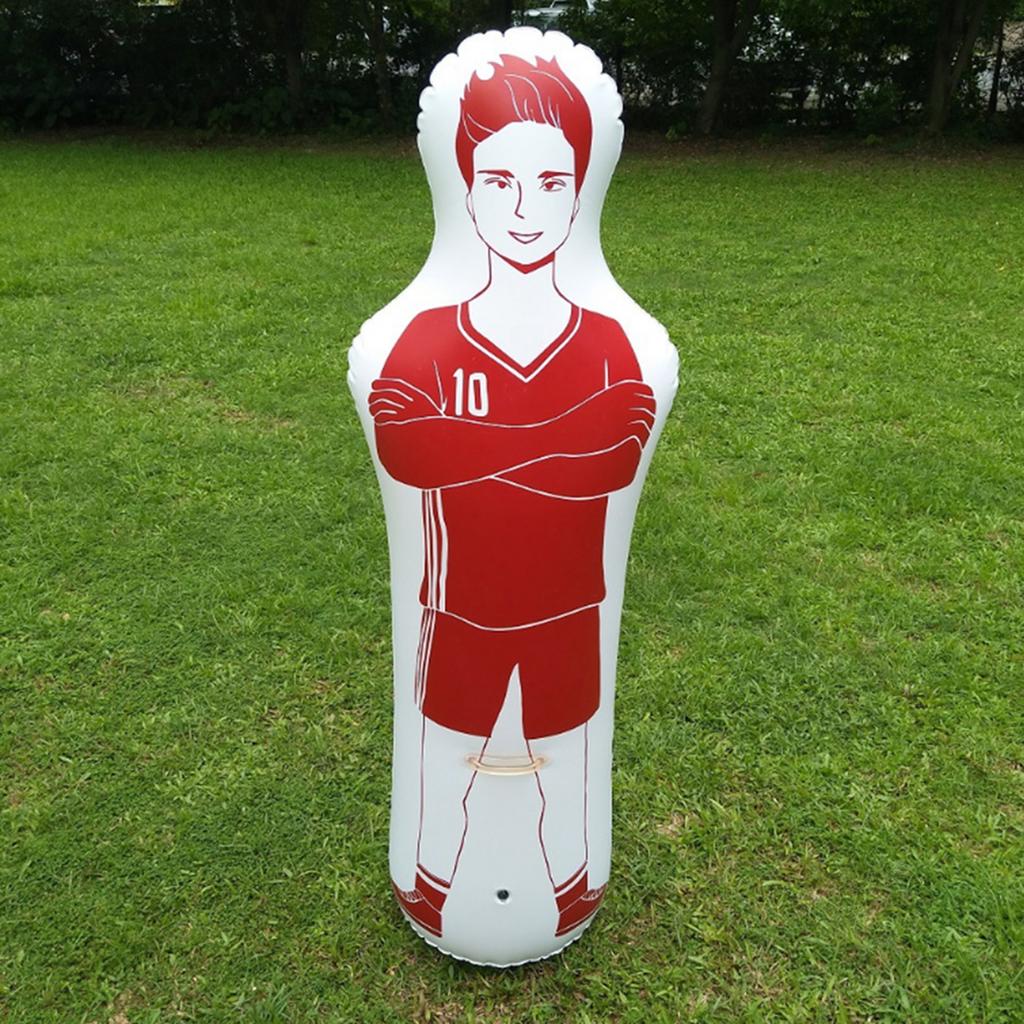 Uppblåsbar fotbollsträningsdocka Fotboll 0,35m PVC boxningssäck 40x160cm