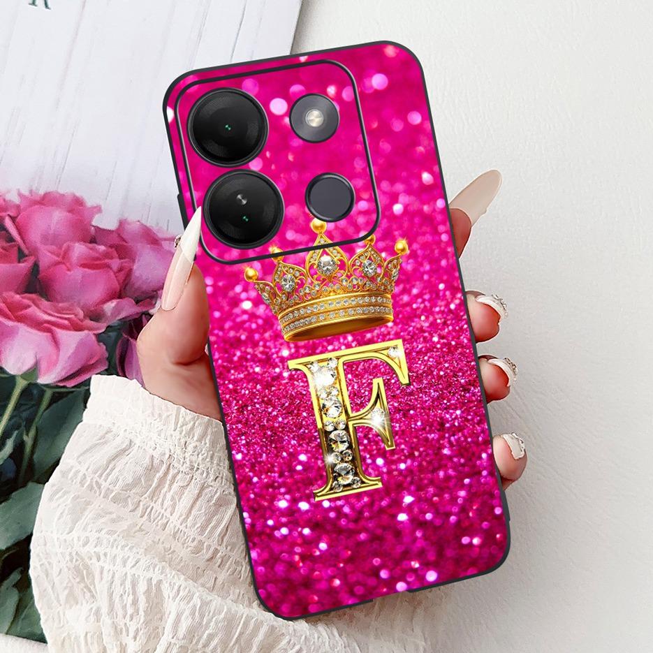 For Infinix Smart 7 HD Case X6516 Luxury Letters Cover Soft Silicone Phone Case For Infinix Smart 7 Plus Smart7 X6515 X6517 Bags