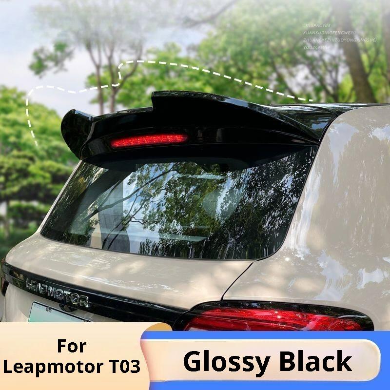 For Leapmotor T03 Rear Roof Spoiler Top Wing Trunk Lip Wing Sport Style Exterior Decoration Modified Accessories