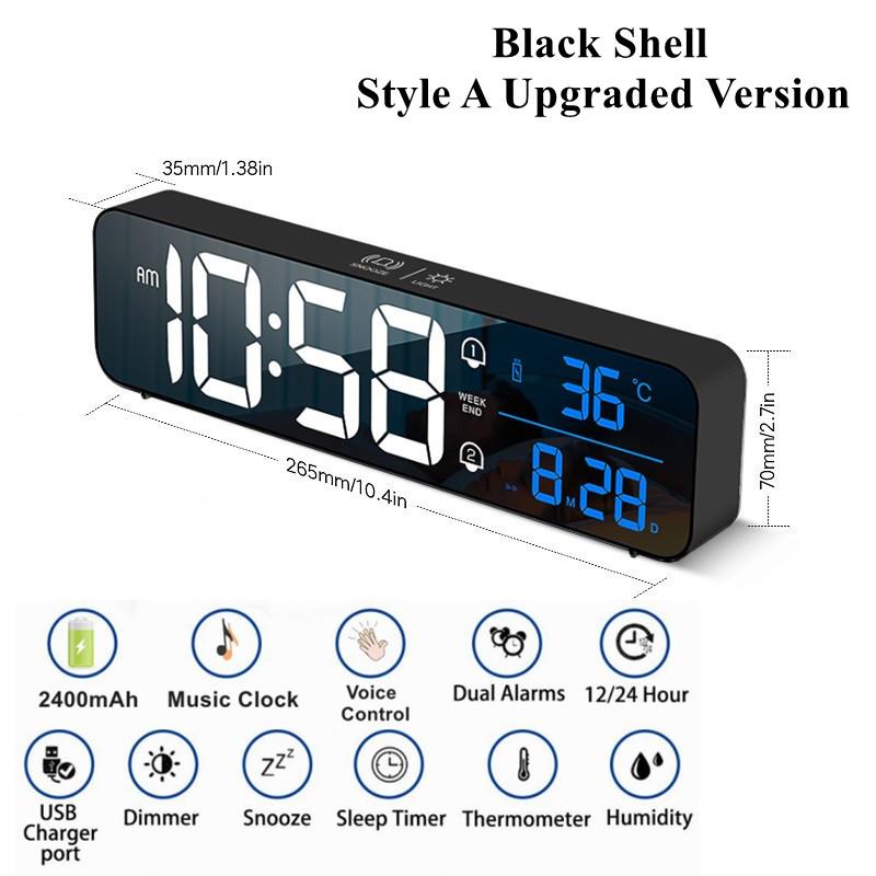 

Умные светодиодные часы Прикроватные цифровые будильники Настольные электронные настольные часы Настольные часы с функцией повтора сигнала Будильник-будильник Цифровой