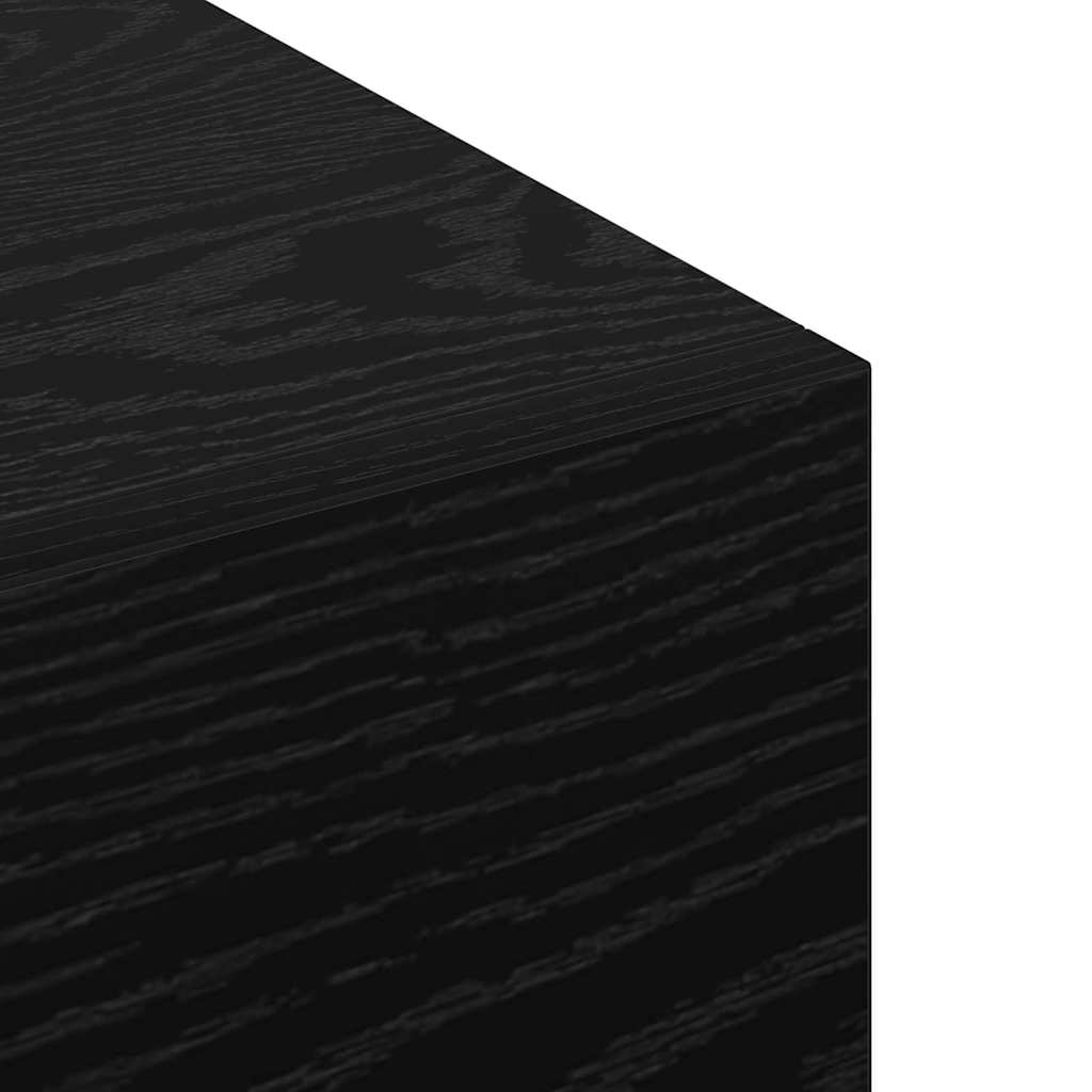 Wall Mounted Cabinet Black Oak Effect 100 x 36.5 x 35 cm