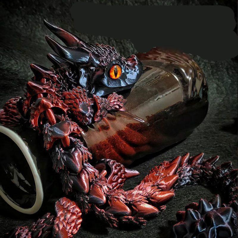 31.5/38.5Cm 3D Printed Akatsuki Magic Dragon Mode Multi-Joint Movable Articulated Dragon Decor Adults Kid Toy Gift