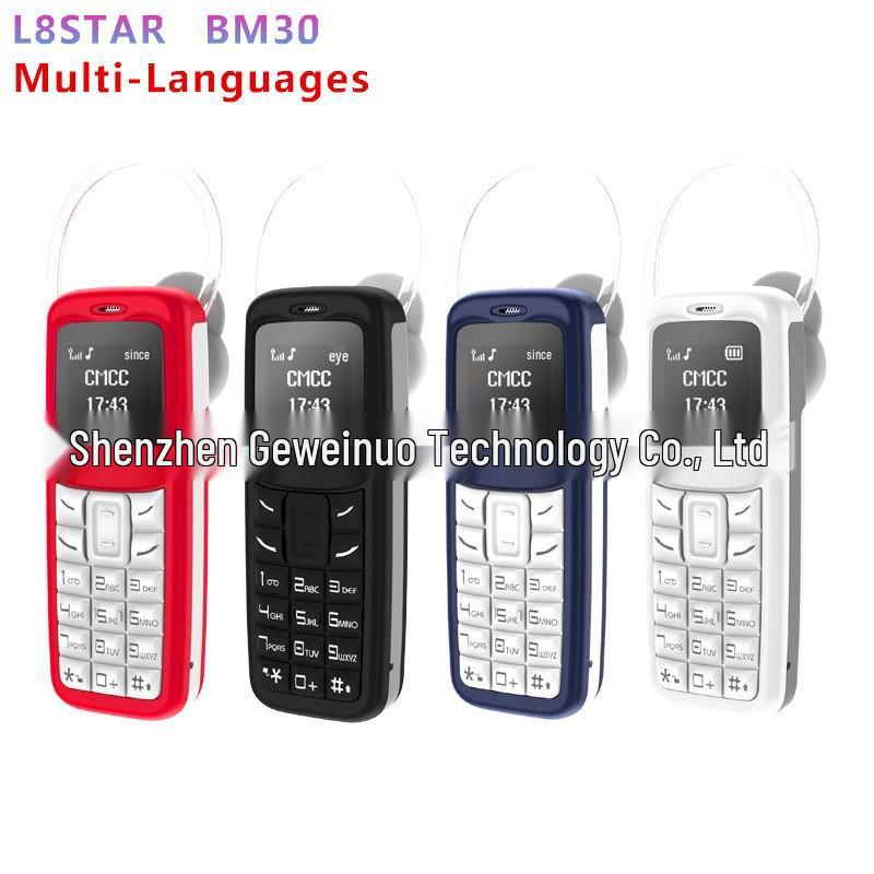 

L8star BM30 Ультрамалий Bluetooth-набирач: Міні-резервний телефон з кнопкою Magic Sound Blue - Multilingual, Unusable in China