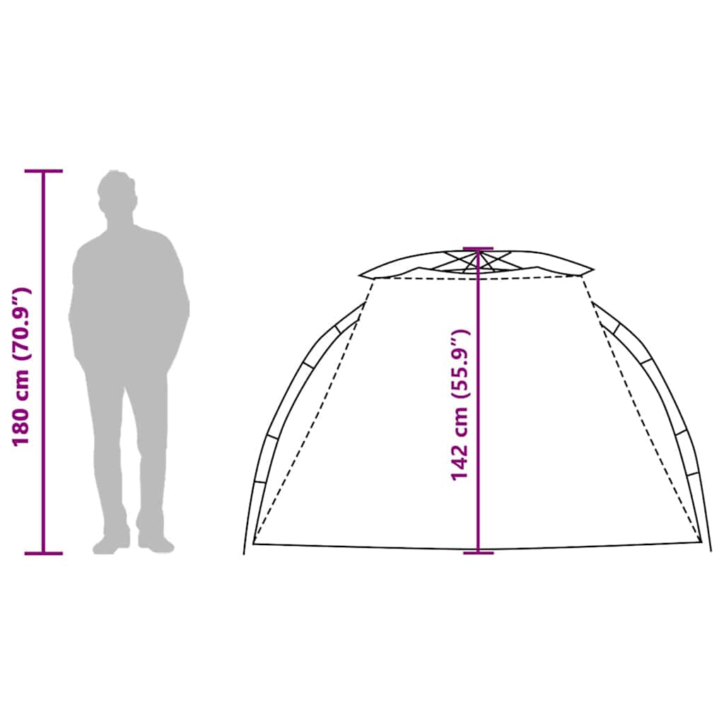 Beach Tent for 2 Persons Gray Quick Release Waterproof