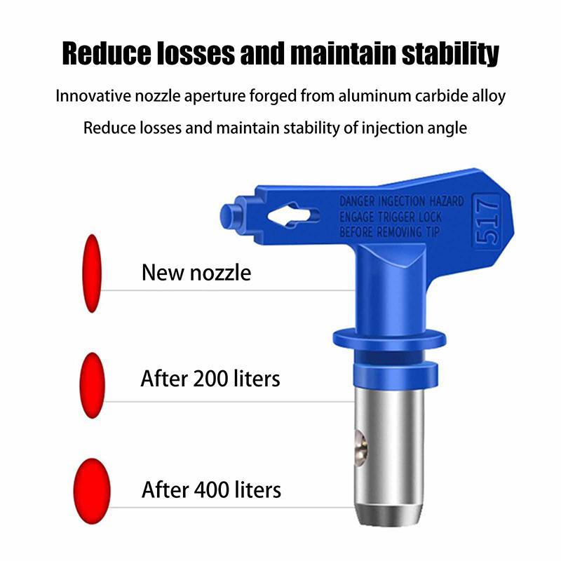 Blue Airless Paint Nozzles 211 313 315 415 417 515 517 523 623 For Airless Spraying Machine Tips And Paint Sprayer Machine Parts
