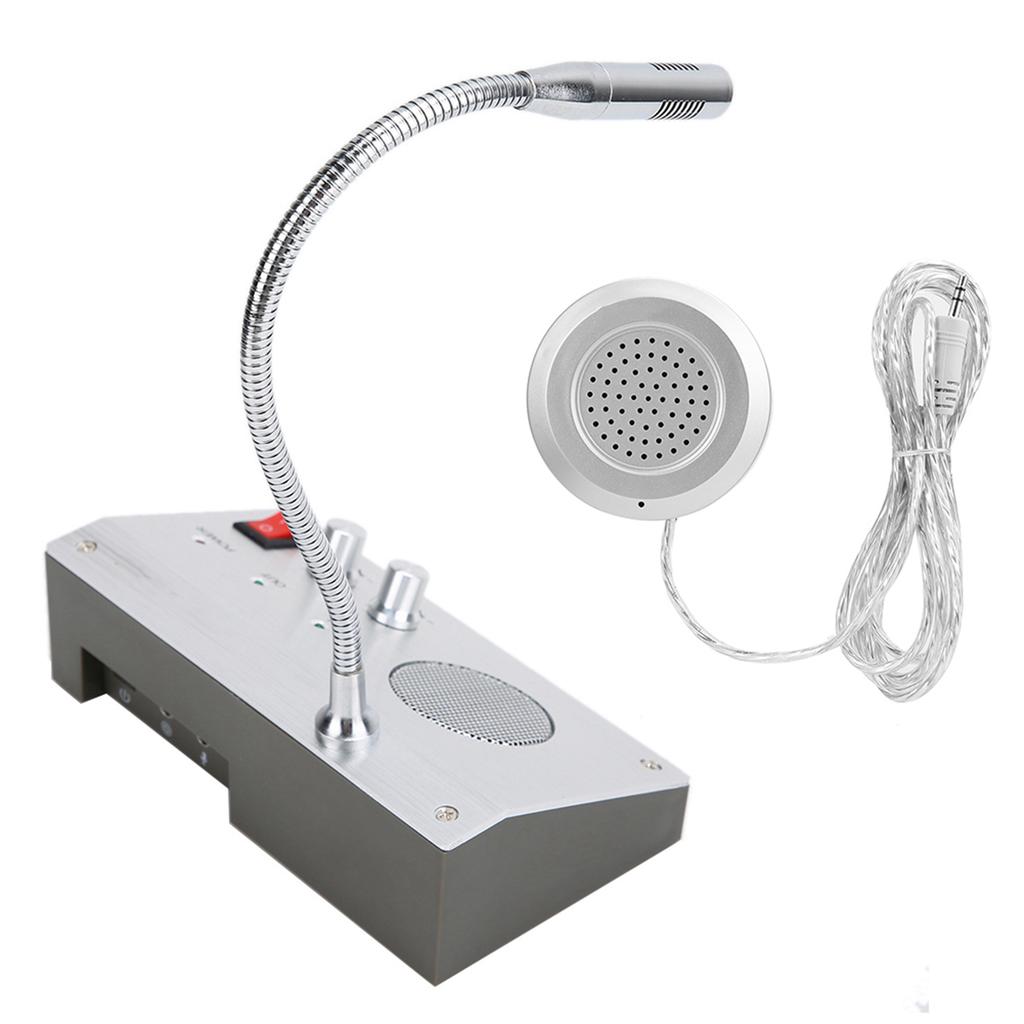 Intercomunicador Bidirecional Livre de Ruído para Balcão de Atendimento de Banco/Escritório/Loja, Janela, Balcão, Walkie-Talkie
