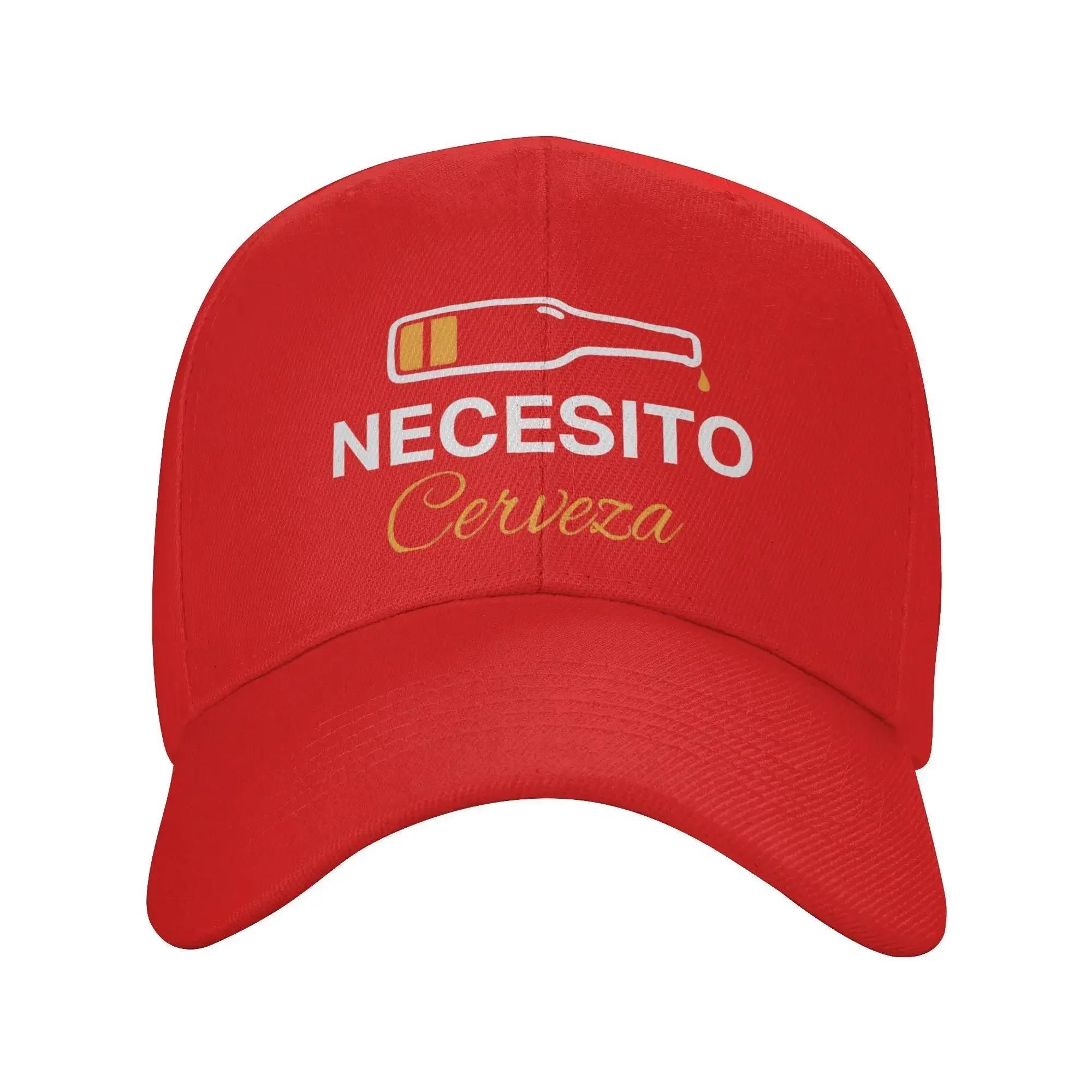 Men Women Necesito Cerveza  Outfit Baseball Caps Funny Snapback Hat Vintage Outdoor Headwear Adjustable Adjustable