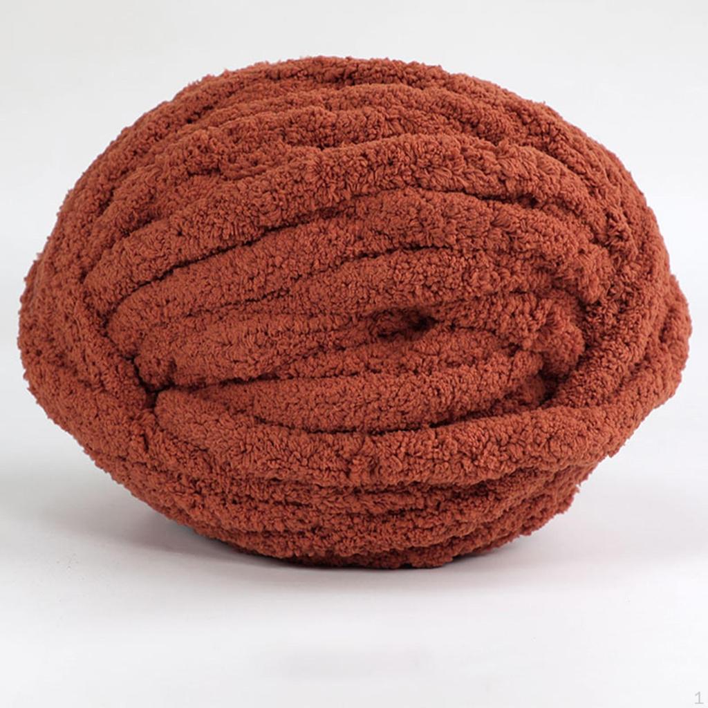 Chunky Chenille Yarn 2cm Thick Large Big Bulky 27M Long for Knitting Cushion Blanket DIY Crafts