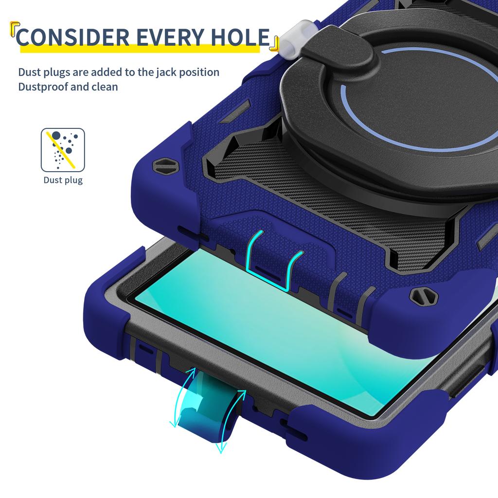 Capa para Samsung Galaxy Tab A11 com Suporte PC + Silicone à Prova de Choque Capa Robusta para Tablet