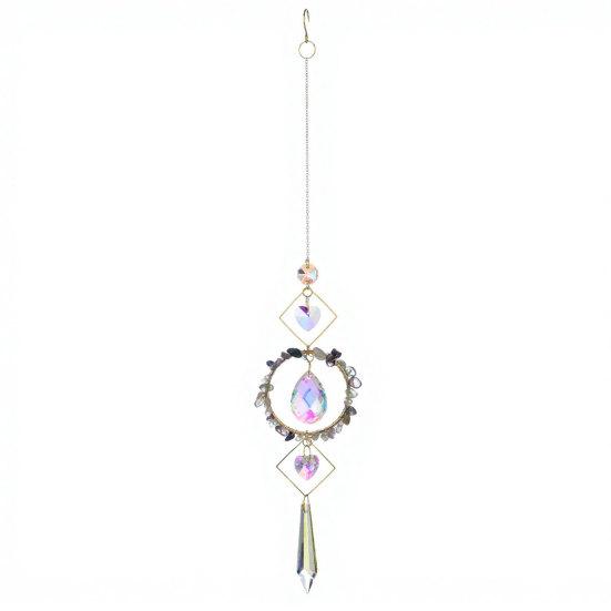 Crystal Sun Catchers Healing Light Wind Chimes for Windows Colorful Crystal Suncatcher Pendant D