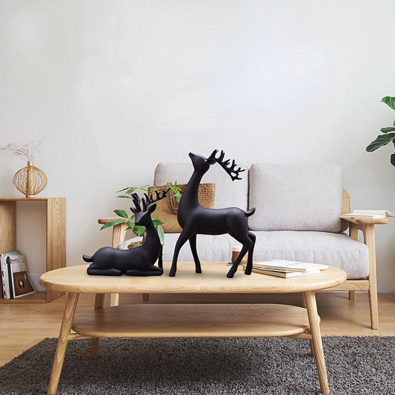 Decoratiuni de Crăciun Ornament modern, minimalist, de cerb, camera de zi, TV, dulap de vinuri, pentru casă, meșteșuguri creative din rășină