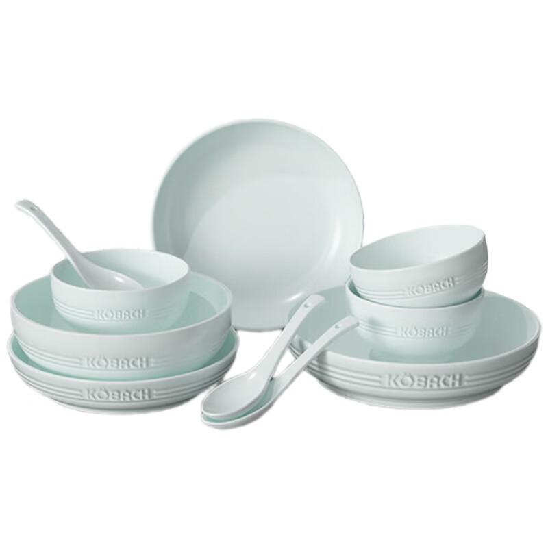 KOBACH 10-Piece Celadon Ceramic Dinnerware Set