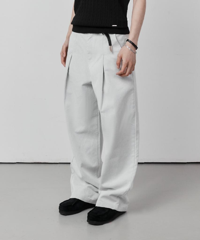 Ssei Essential Cotton Wide Twill Pants Light Grey