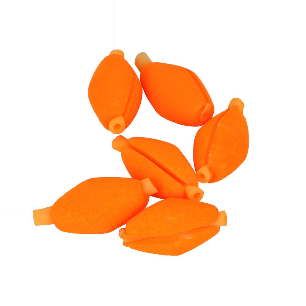 6Pcs Set Fly Fishing Buoy Bobbers Foam Float Strike Indicator Fishing Tackle Orange