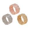 Anillo para Bufanda de Moda Textura Tejida Hueca Deslizador para Bufanda Anillo Clip para Bufanda de Seda para Mujeres Pañuelos Bufandas Camisas