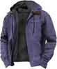 Men's Autumn Winter Casual Hooded Zipper Solid Fleece-lined Warm Jackets Male Multi Pockets Outdoor Hoodies Coats Outerwear