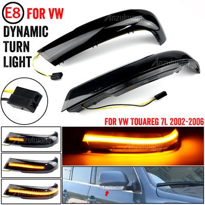 2 szt. Dynamiczne kierunkowskazy LED do lusterek wstecznych dla VW Volkswagen Touareg I MK1 7L 2002 2003 2004-2006