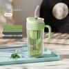 Shangqi Large Capacity Glass Tumbler with Straw and Lid