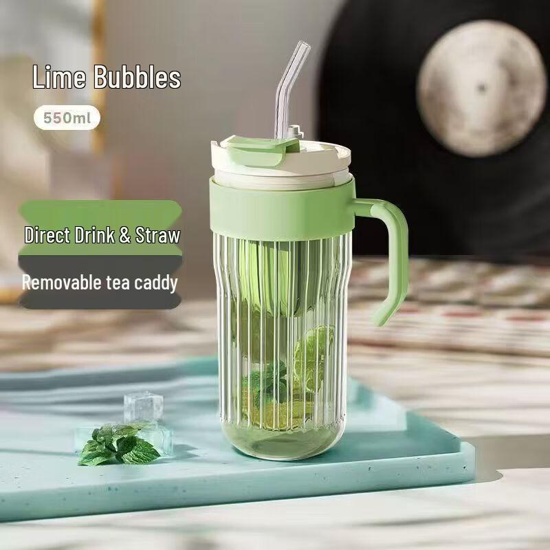 Changqi Women s Glass Water Bottle with Straw