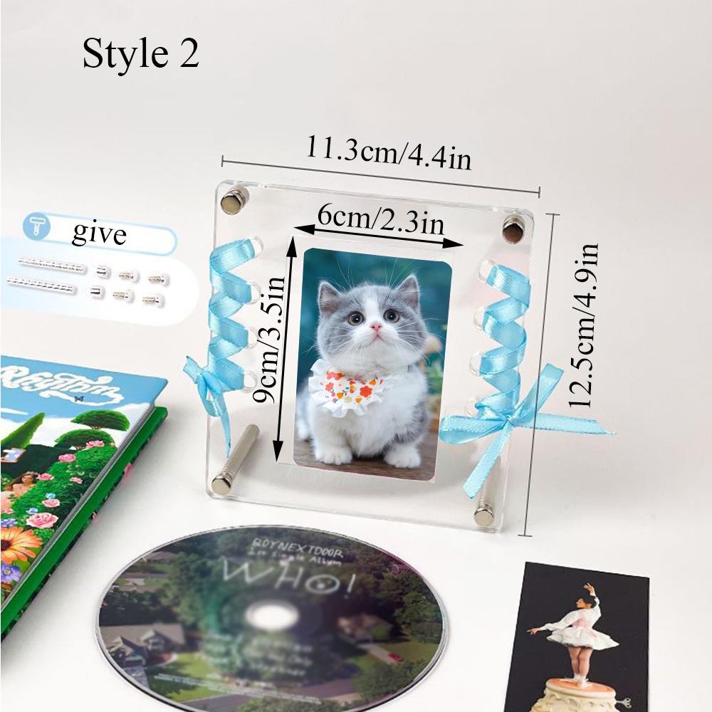 CD-Bild Acryl-Displayständer Fotorahmen Transparenter Idol-Bilderrahmen Ins CD Kleine Karten Displayhalter Zimmer Schreibtisch Dekoration