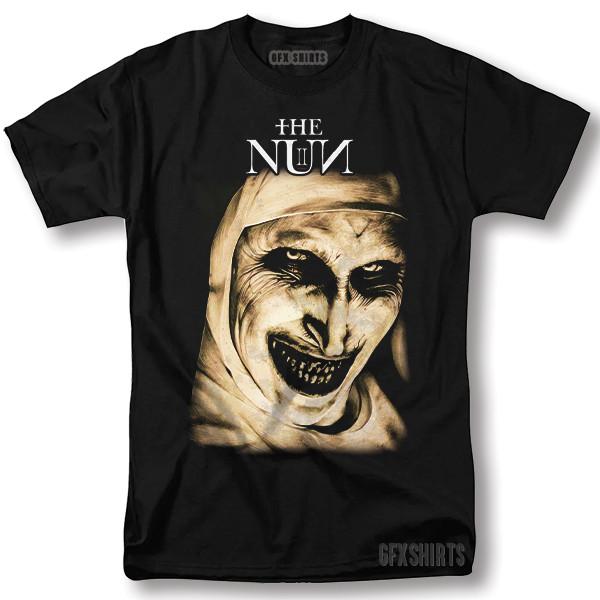 

Th Nun Shirt Halloween Horror Movie Vintage Graphic Design T-Shirt Unisex T-Shirt S