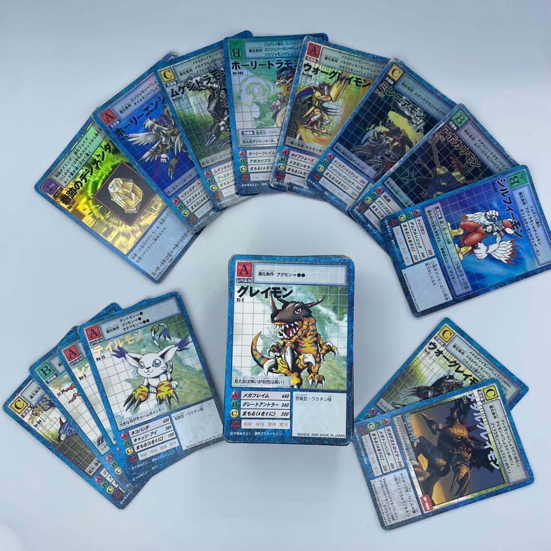 Used Old Digimon Bandai bulk sale Carddass counting in progress