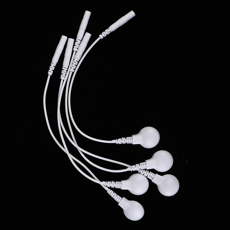 5Pcs 3.5Mm Plug Massager Machine Adapter Tieline Short Cables Electrode Wires