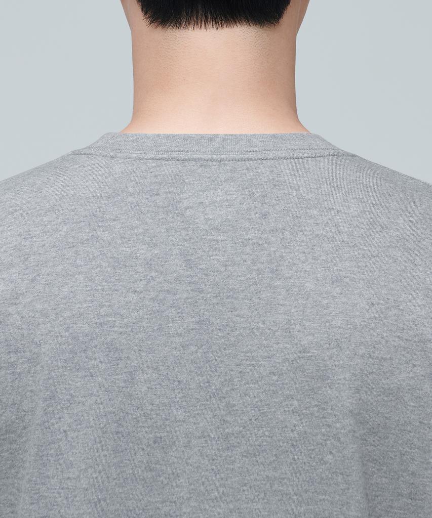 MUSINSA STANDARD Layered Crew Neck Long Sleeve T-Shirt_Long Length [Medium Gray]