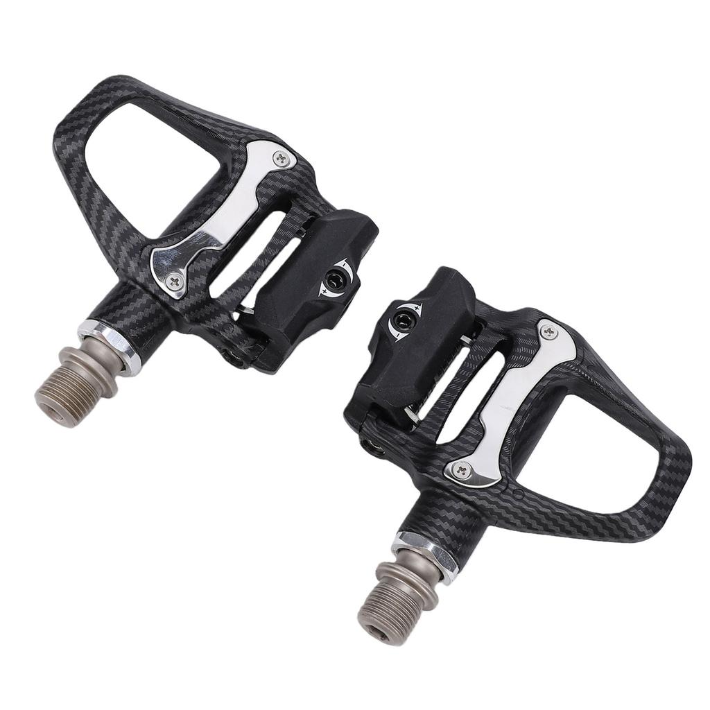 Road Bike Pedals Nylon Fiber Body CR MO Steel Axle Self Locking Clipless Pedals with Cleats for Bicycle Cycling
