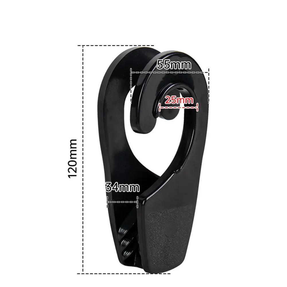 1pcs 25mm Mudguard Hook Anti-Collision Quick Adjustable Hook Cable Accessories Handed Fender Hanger Boat Fender Clip чёрный