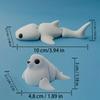 3D Print Mini Animal Jointed Shark, Orca Statue Home Decor Ideal Gift for Buddies