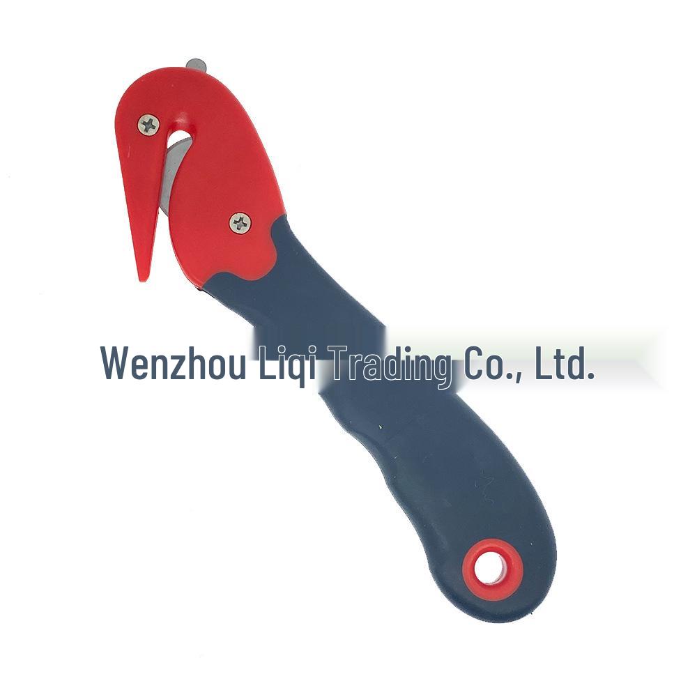 Double-Headed Cable Tie and Box Opener: Curved Hook and Pointed Nose Unsealing Knife