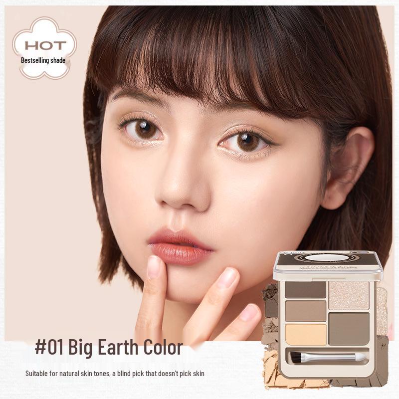 Paletă Judydoll 2-în-1 pentru Sprâncene și Fard de Ochi cu Contur, Iluminator și Iluminator pentru Zona de Sub Ochi