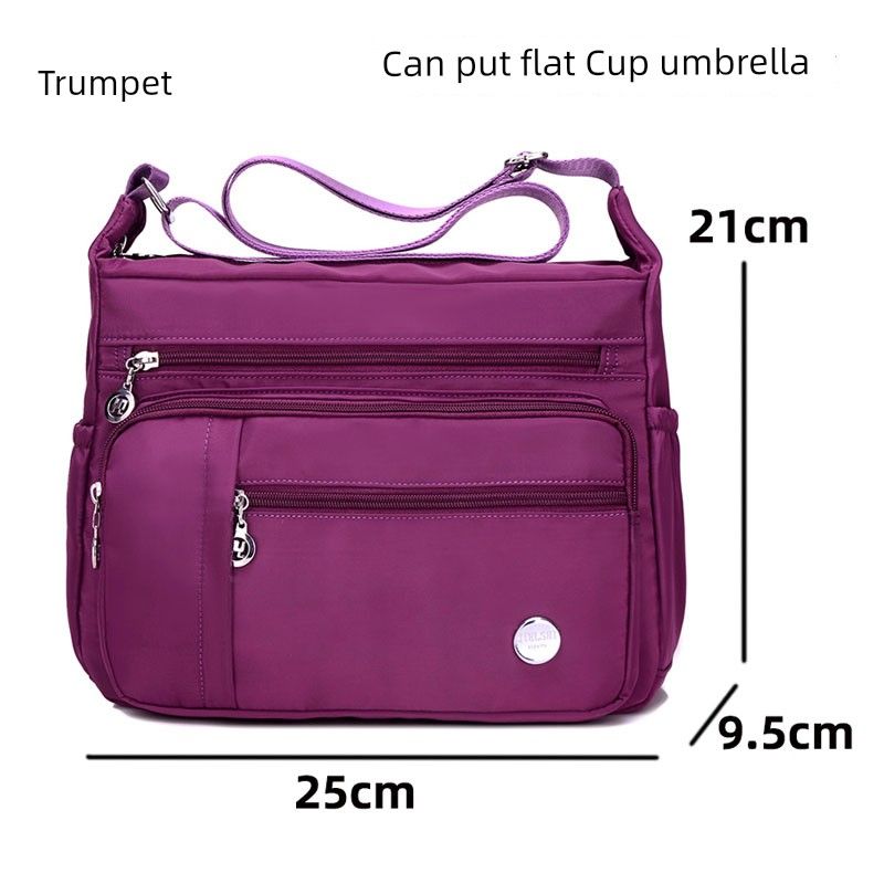 

Women s Spring and Summer All-Match Nylon Crossbody Bag for Middle-Aged Small size purple