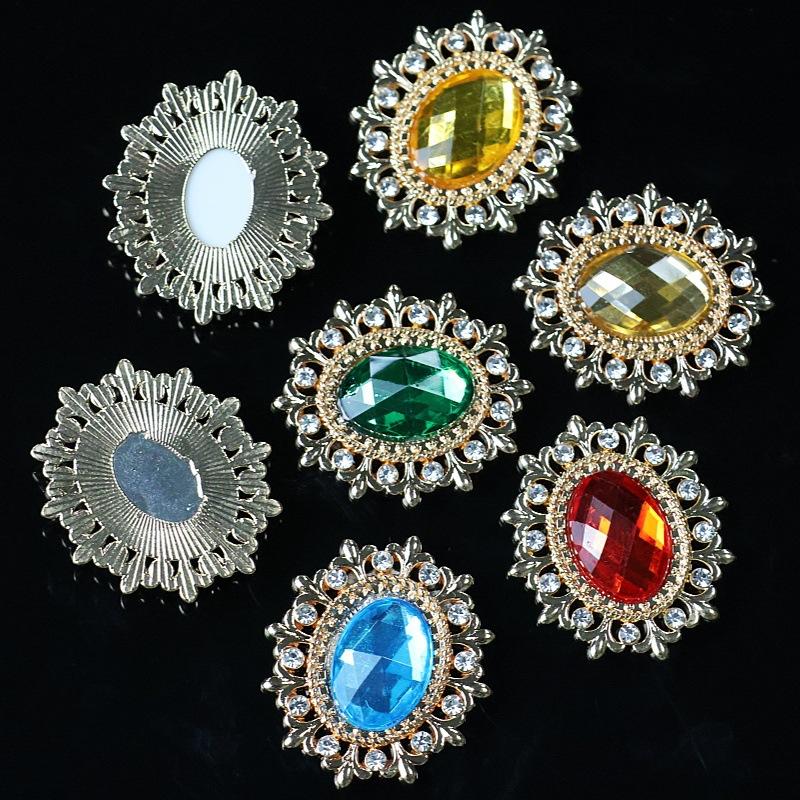 10Pcs Rhinestone Mirror Pearl Hair Accessories DIY Accessories Bridal Headgear Group Fan Decorative Material Shoes and Clothing Bag Accessories