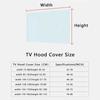 Solid Color TV Hood Cover Dustproof TV Dust Cloth Household LCD Dust Cover  Sun Protection
