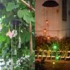 Solar Power LED Colorful Windbell Lamp Wishing Bottle Wind Chimes Decor for Garden