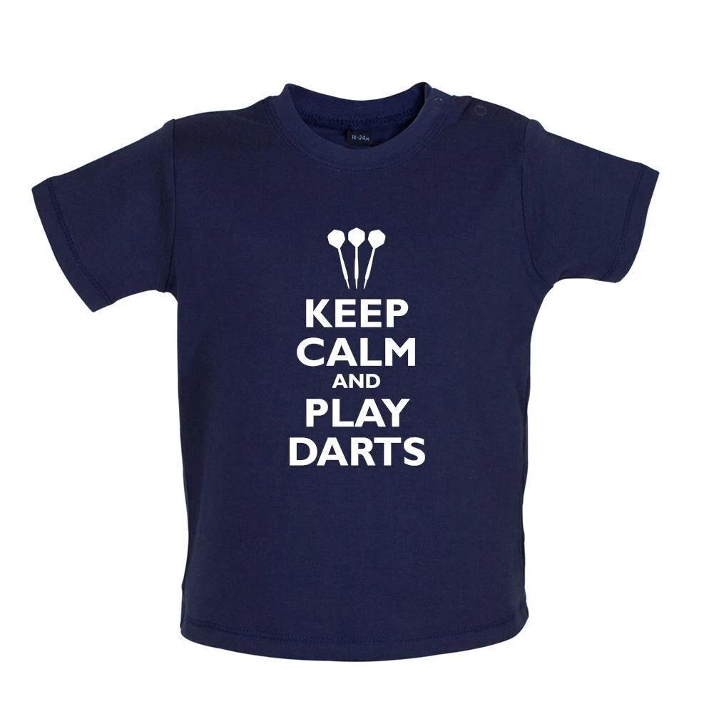 

Stay Calm And Play Darts - Baby Kids Boys Girls Unisex T-Shirt / Babygrow - Bullseye Littler Gerwen 150