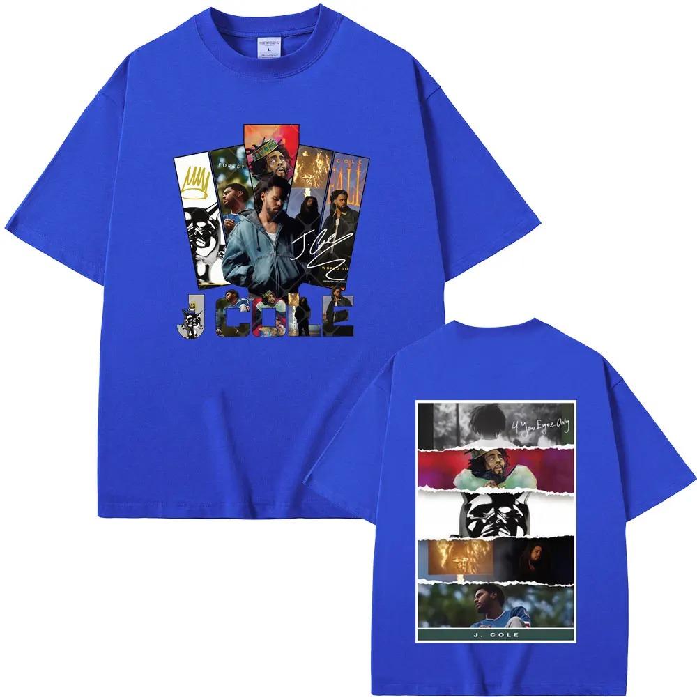 Unisex Women Clothing Hip Hop Fashion Oversized Tshirts Rapper J Cole Music Cover Graphic T Shirt The Fall Off Album Print Tshirt