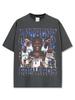 Retro Anthony Print Short Sleeve Vintage Washed Heavyweight T-Shirt