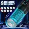 Male Automatic 9 Thrusting 9 Rotating 9 Sucking Blowjob Masturbator Cup 3D Textured Tunnel Sex Toys LCD Display Visual Window