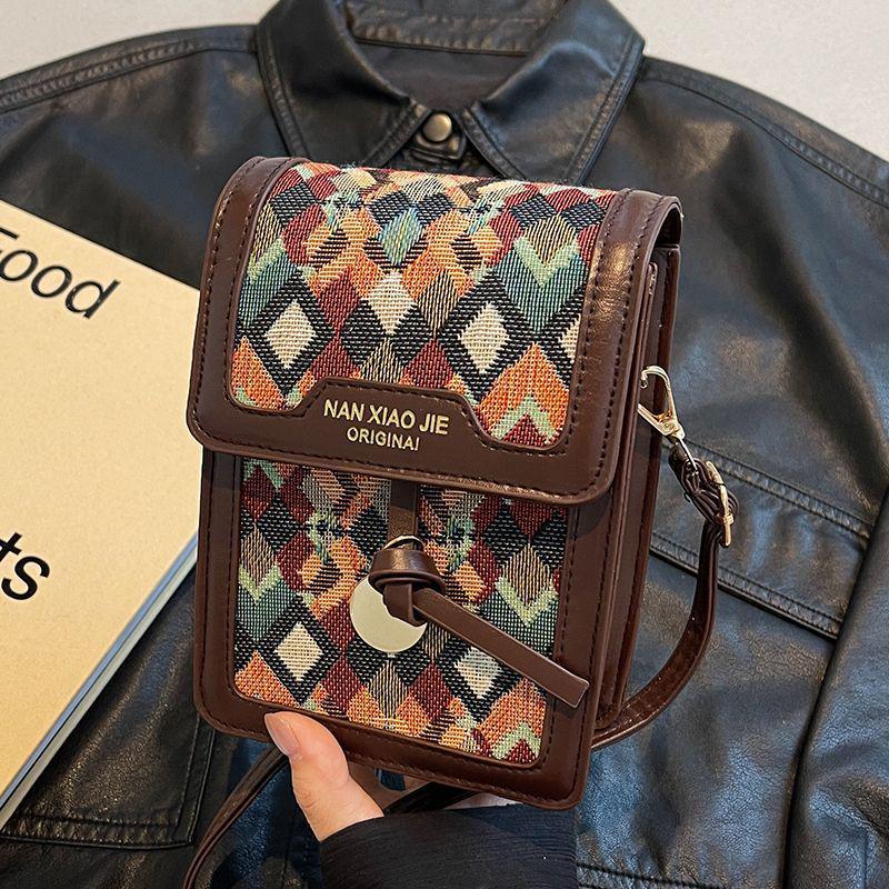 2025 Women's High-End Retro Crossbody Handbag - Small Square French Shoulder Bag