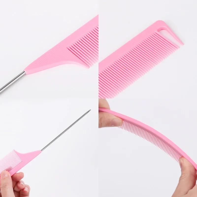 3pcs Styling Comb Set Teasing Comb Triple Teasing Comb Mouse Tail Comb Edge Brushing Hair Tail tool,Special for Real Hair Wigs
