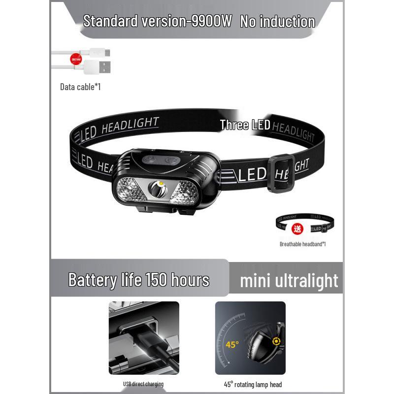 

Акумуляторний суперяскравий налобний ліхтар із затискачем та тривалим терміном служби батареї для нічної риболовлі