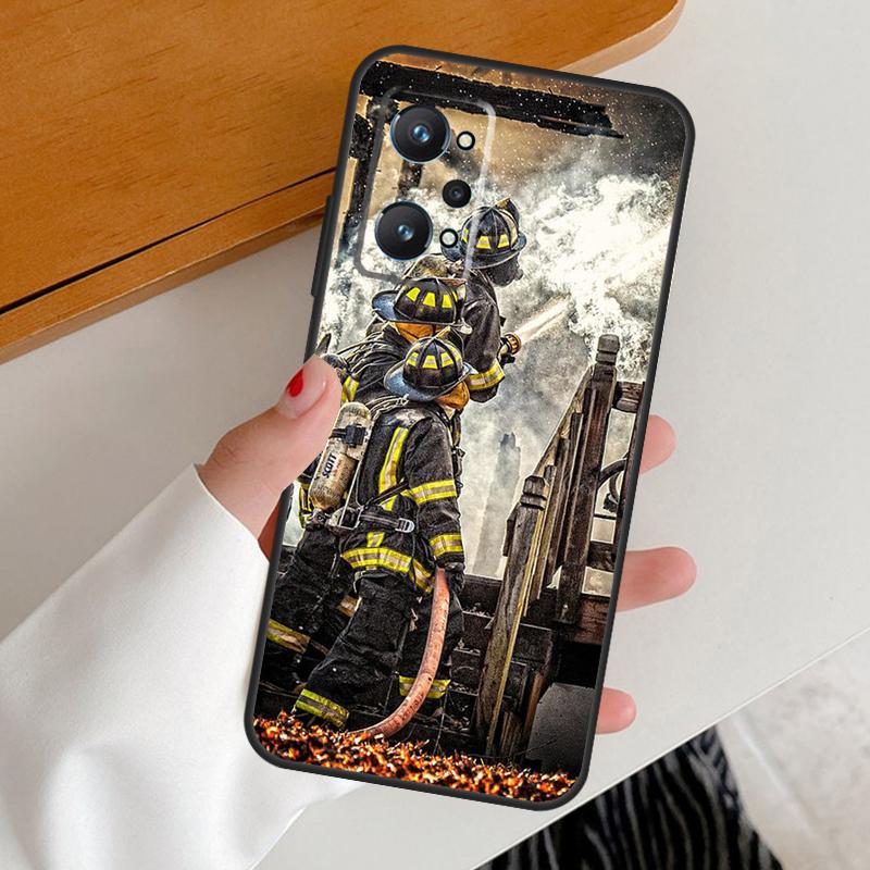 Cool Firefighter Heroes Fireman For Realme 15 Pro GT7 GT6 10 11 12 13 14 Pro Plus C67 C63 C61 C55 C51 C53 C35 C75 C65 Case