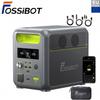 Estação de Energia Portátil FOSSiBOT F1200 1024Wh LiFePO4, Saída AC Dupla de 1200W Pico de 2400W, Tipo-C de 100W, Camping/ Emergência Doméstica/ RV