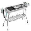 Portable Outdoor Folding Charcoal Barbecue Grill Rack