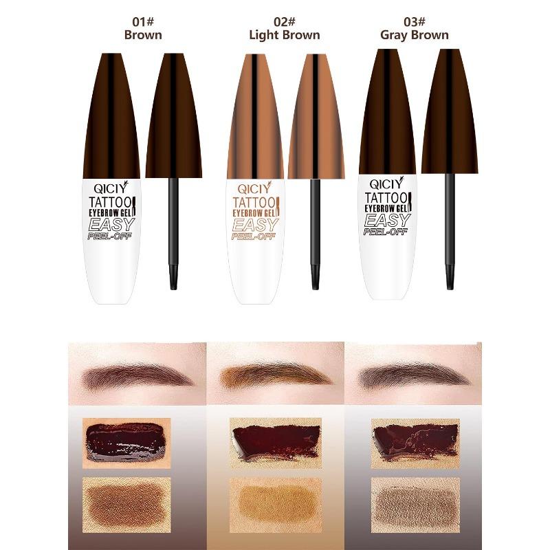Qiciy Peel Off Eyebrow Gel Long Lasting Waterproof Smudge Proof
