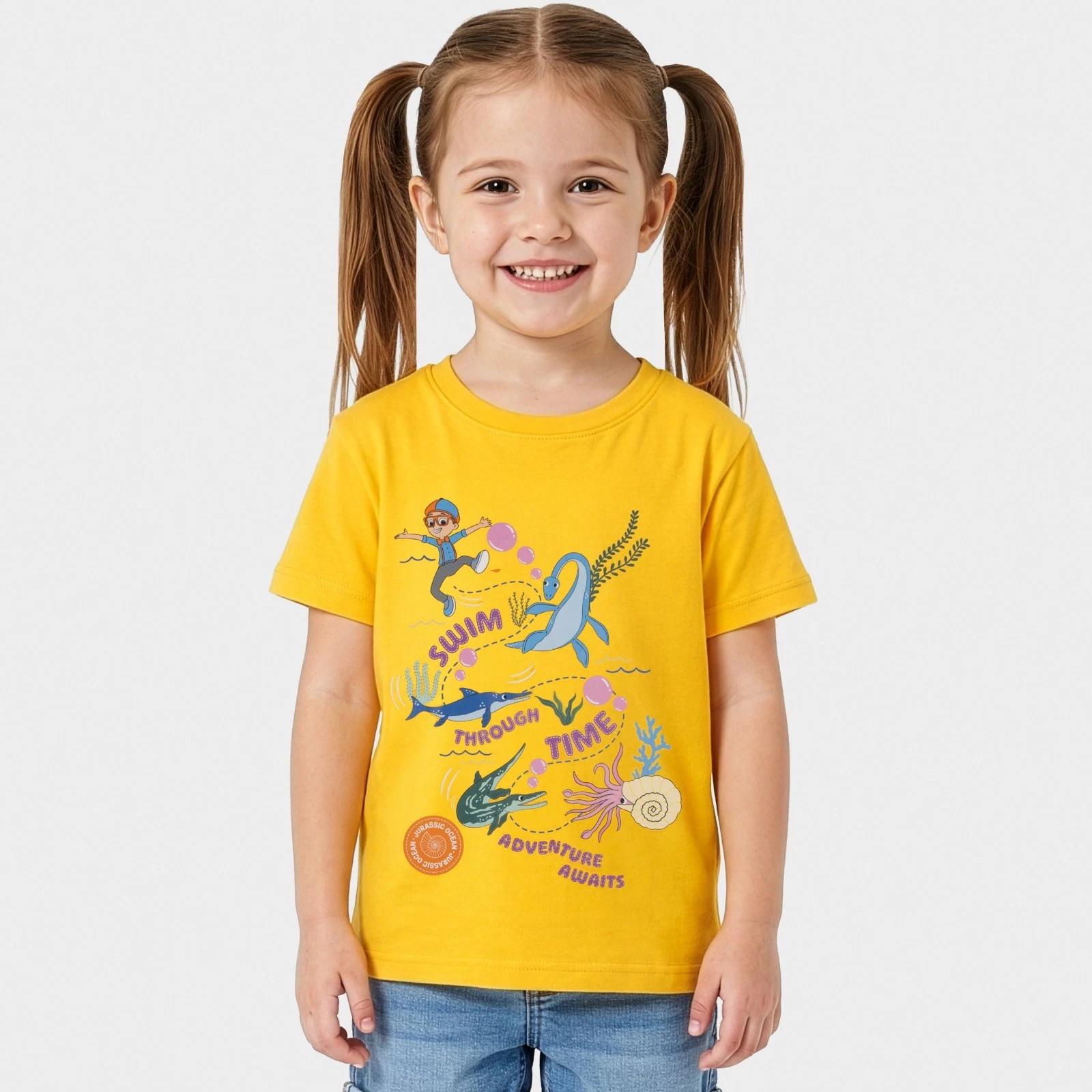 Blippi Tshirt | Blippi Natural History Museum Children s T-shirt | Girls Tee Shirt 120